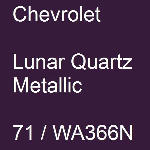 Chevrolet, Lunar Quartz Metallic, 71 / WA366N.